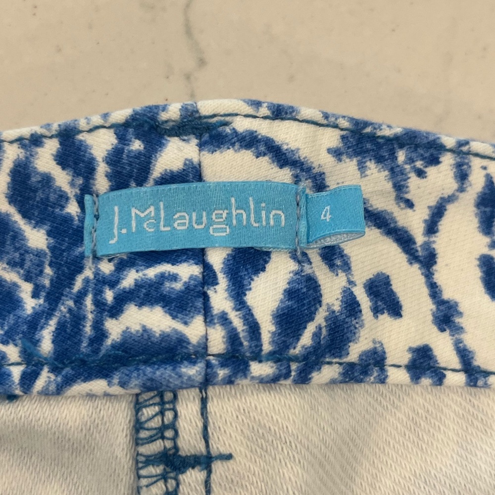 J.McLaughlin blue patterned pants - Picture 4 of 6